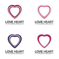 modèle vectoriel de logo et de symbole de coeur d'amour