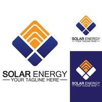 modèle de vecteur de conception de logo d'énergie solaire