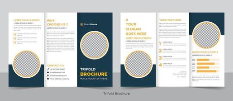 modèle de brochure à trois volets moderne et professionnel d'entreprise vecteur