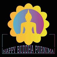 heureux bouddha purnima illustration vectorielle vecteur