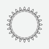 cadre grec de cercle. bordure ronde en méandre. motif d'élément de décoration. illustration vectorielle isolée sur fond blanc vecteur