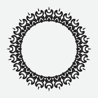cadre grec de cercle. bordure ronde en méandre. motif d'élément de décoration. illustration vectorielle isolée sur fond blanc