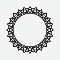 cadre grec de cercle. bordure ronde en méandre. motif d'élément de décoration. illustration vectorielle isolée sur fond blanc