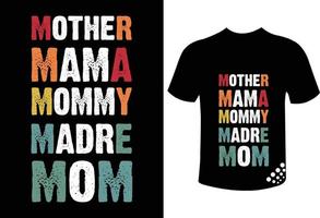 meilleur design de t-shirt de typographie pour la fête des mères vecteur