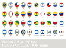 collection de drapeaux des pays américains, partie 1 vecteur