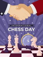 journée internationale des échecs vecteur