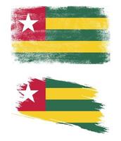 drapeau togo dans le style grunge vecteur