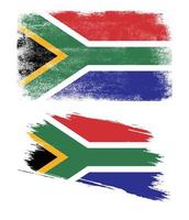 drapeau de l'afrique du sud avec texture grunge vecteur
