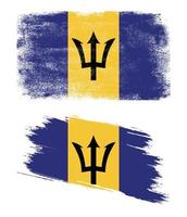 drapeau de la barbade dans le style grunge vecteur
