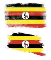 drapeau ouganda dans le style grunge vecteur