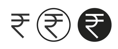 icône de la roupie indienne inr. jeu d'icônes Web .illustration vectorielle vecteur