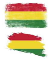 drapeau de la bolivie dans le style grunge vecteur