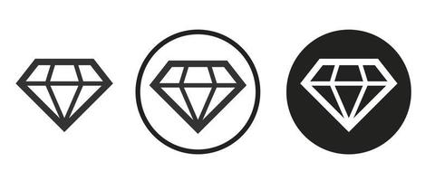 icône de diamant. jeu d'icônes Web .illustration vectorielle vecteur