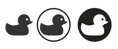 icône de canard en plastique. jeu d'icônes Web .illustration vectorielle vecteur