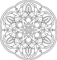 vecteur gratuit de mandala de fleur circulaire sur blanc