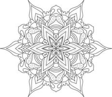 vecteur gratuit de mandala de fleur circulaire sur blanc