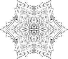 vecteur gratuit de mandala de fleur circulaire sur blanc