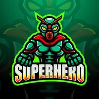 création de logo esport mascotte de super-héros vecteur