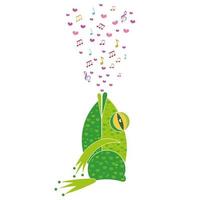 aimer l'illustration vectorielle de la petite grenouille vecteur