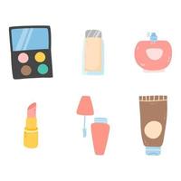 cadre de doodle étiquette cosmétique pour maquilleur vecteur