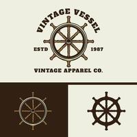 logotypes vintage illustration vectorielle nautique vecteur