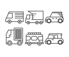 illustration d'icône van et camion vecteur