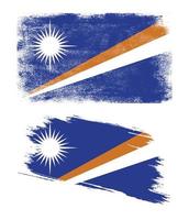 drapeau des îles marshall avec texture grunge vecteur