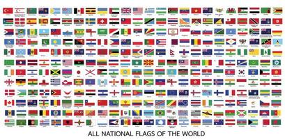 tous les drapeaux nationaux officiels du monde vecteur