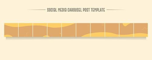 modèle de publication de carrousel sur les réseaux sociaux vecteur