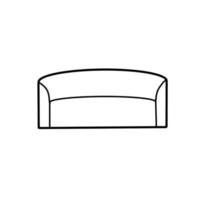canapé meubles maison vivant doodle de ligne organique dessiné à la main vecteur