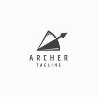 modèle de conception de logo archer illustration vectorielle vecteur