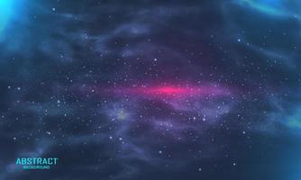 arrière-plan de l'univers. une nuit avec des étoiles brillantes. galaxie de la voie lactée dans l'espace extra-atmosphérique, illustration vectorielle. vecteur