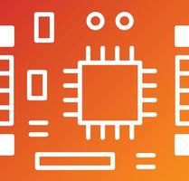 style d'icône de la carte mère vecteur