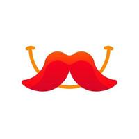 création de logo de moustache vecteur