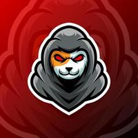 illustration graphique vectorielle d'une mascotte de chat dans le style de logo esport. parfait pour l'équipe de jeu ou le logo du produit vecteur