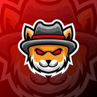 illustration graphique vectorielle d'une mafia de chat dans le style de logo esport. parfait pour l'équipe de jeu ou le logo du produit vecteur