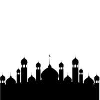 illustration du vecteur de silhouette de mosquée islamique