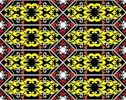 motif harmonieux de motif ethnique dayak.motif de tissu indonésien traditionnel.motif bornéo. inspiration de conception de vecteur. textile créatif pour la mode ou le tissu