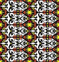 motif harmonieux de motif ethnique dayak.motif de tissu indonésien traditionnel.motif bornéo. inspiration de conception de vecteur. textile créatif pour la mode ou le tissu vecteur