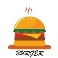 vecteur de burger avec des fromages sause