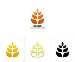 modèles de logo, symboles et illustrations en forme de grain. ce logo est pour une entreprise agricole vecteur