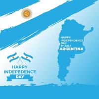 joyeux jour de l'indépendance de l'argentine célébration fond affiche vecteur modèle illustration de conception