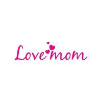 amour maman logo modèle icône symbole vecteur rose couleur illustration design