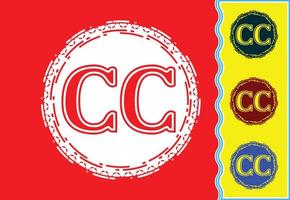 cc lettre nouveau modèle de conception de logo et d'icône vecteur