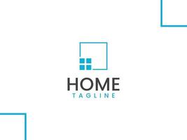 logo carré immobilier, fenêtres et concept carré vecteur