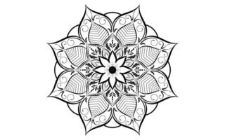 motif floral mandala, éléments décoratifs vintage vecteur