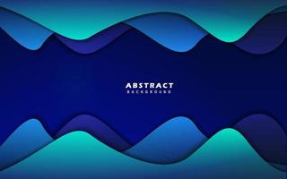 vagues abstraites forme fond bleu vecteur