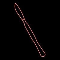 scalpel néon couleur rouge illustration vectorielle image de style plat