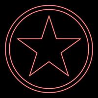 étoile néon en cercle couleur rouge illustration vectorielle image de style plat vecteur