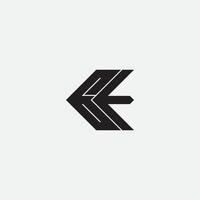 création de logo monogramme flèche lettre ge. vecteur